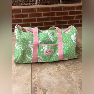 Lily Pulitzer vintage rare crab polkadot overnight duffel/ gym  bag